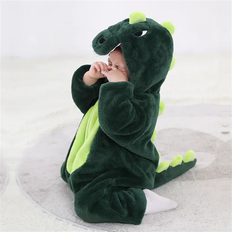 Kigurumi Dinosaur Cartoon Romper, Infantil Kids Animal Macacão, Toddler Clothes, Bodysuits, Meninas, Meninos Cosplay, Pijama Traje