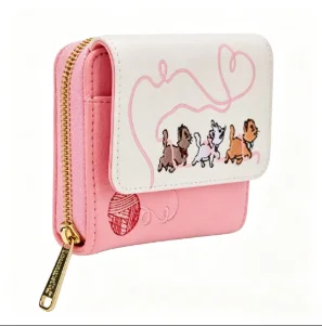 In Stock Loungefly Marie Cat The Aristocats Mini Backpack Pink Faux Leather Casual Daypack For Daily Travel Shopping Outdoor image 3