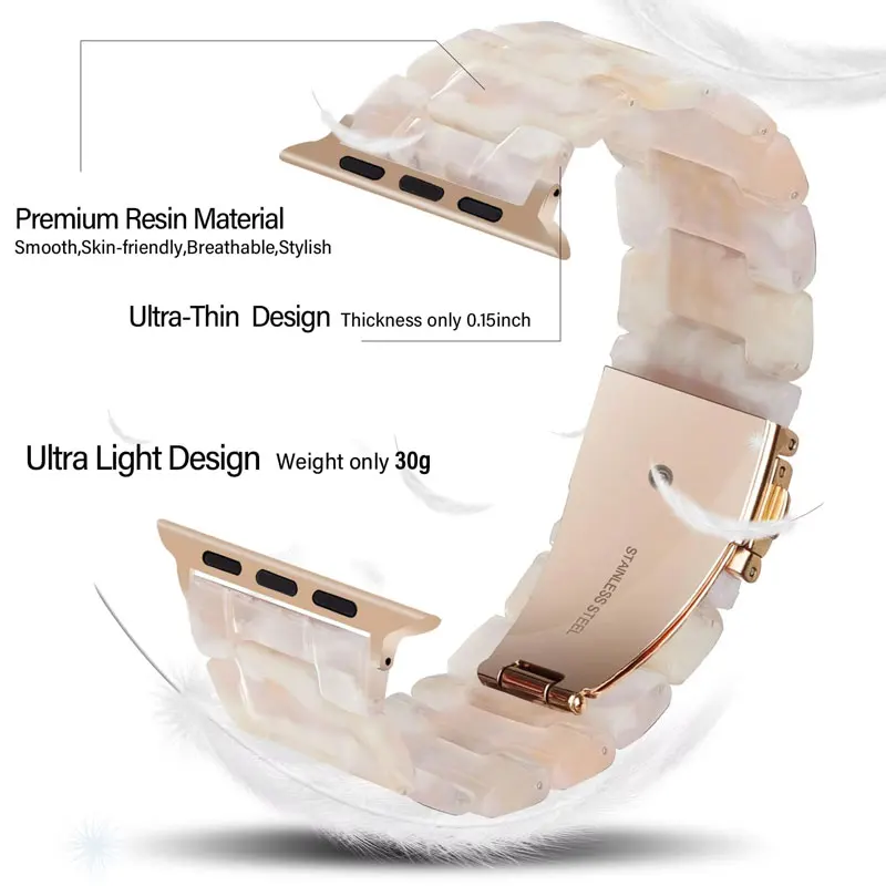 Gravata morrer pulseira de resina para apple watch 10 46mm ultra 49mm 44/45mm pulseira fivela de metal para iwatch 10 9 8 38/40/41mm