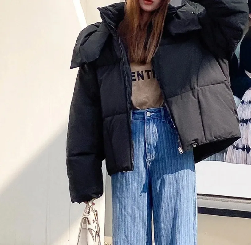 Cotton Padded Women's 2025 Autumn and Winter New Short  Loose and Thick Bread Jacket  Cotton Coat Jacket