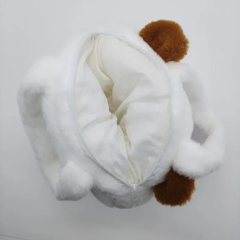 Cute Bubu Dudu Plush Handbag Kawaii Animal Panda Plush Purse Soft White Bear Small Plush Wallet Cute Cartoon Doll Birthday Gift