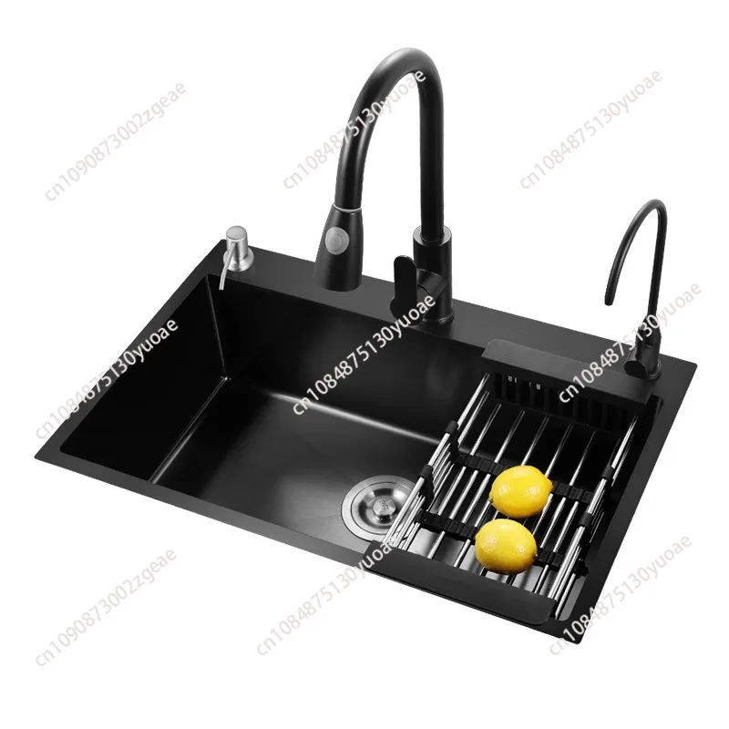 

Household sink vegetable basin hand thickened sink kitchen nano 304 stainless steel sink