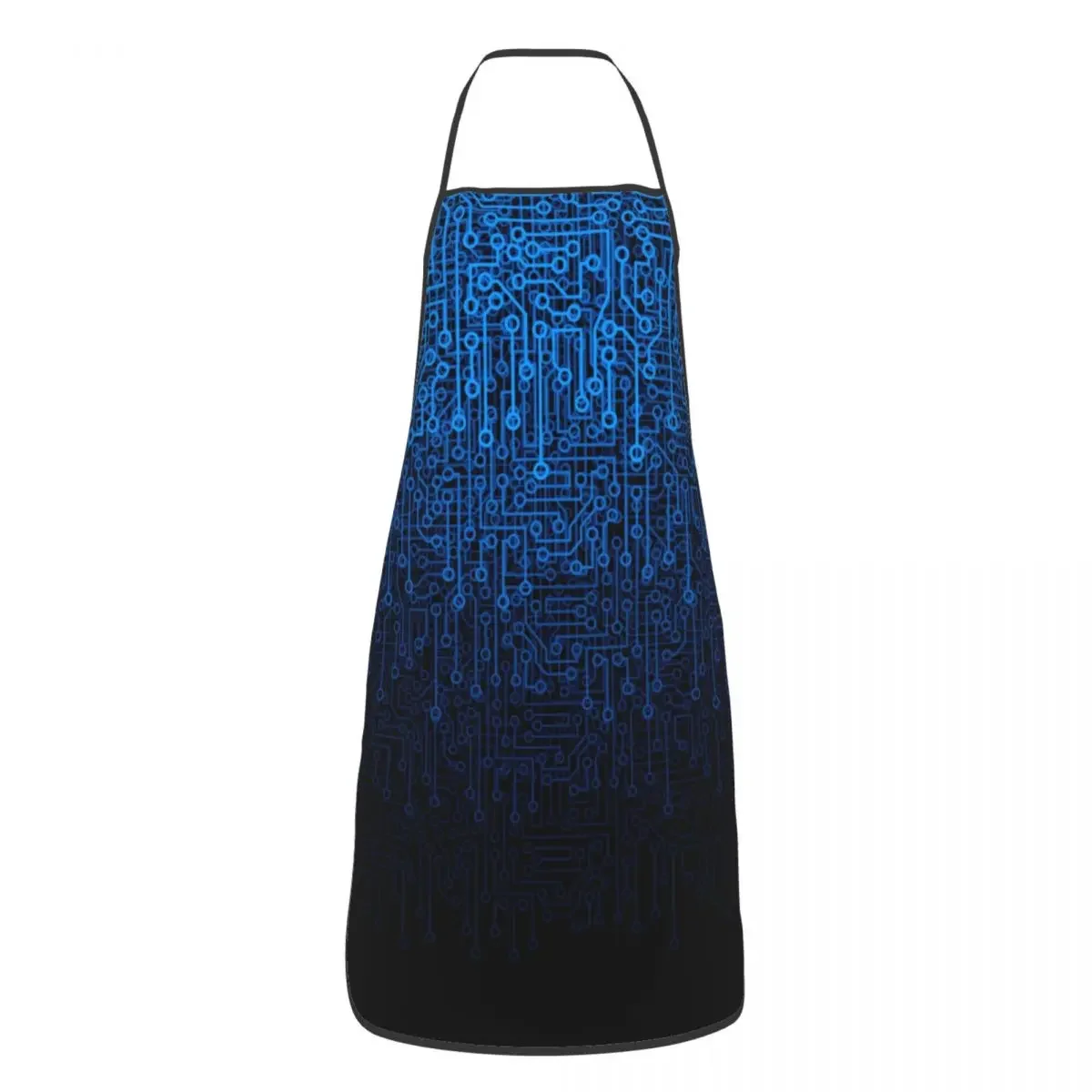 Reboot Blue Computer Circuit Board Pattern Kitchen Chef Cooking Baking Apron Women Men Cpu Hacker Programmer Tablier Cuisine