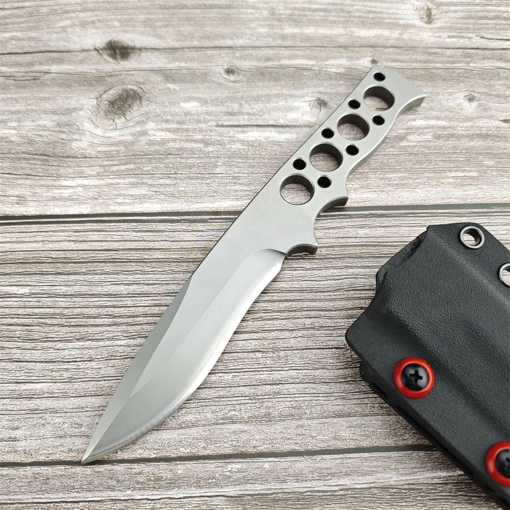 TOP Quality Protable Fixed Blade Knife Full Tang D2 Blade Safety Tactical Knife Self-defense EDC Multitool with Kydex Sheath