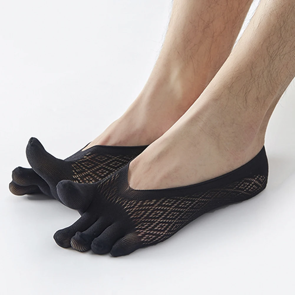 

Men Tube Socks Thin Daily Low Solid Business Toes Formal Breath Dress Socks Breathable Split Toe Stocking Causal Man