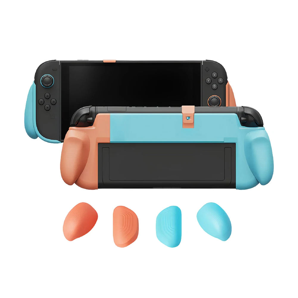 Agarre de carcasa dura de PC para Nintendo Switch 2 con funda protectora de agarre ergonómico reemplazable, funda de agarre a prueba de polvo, accesorios para juegos