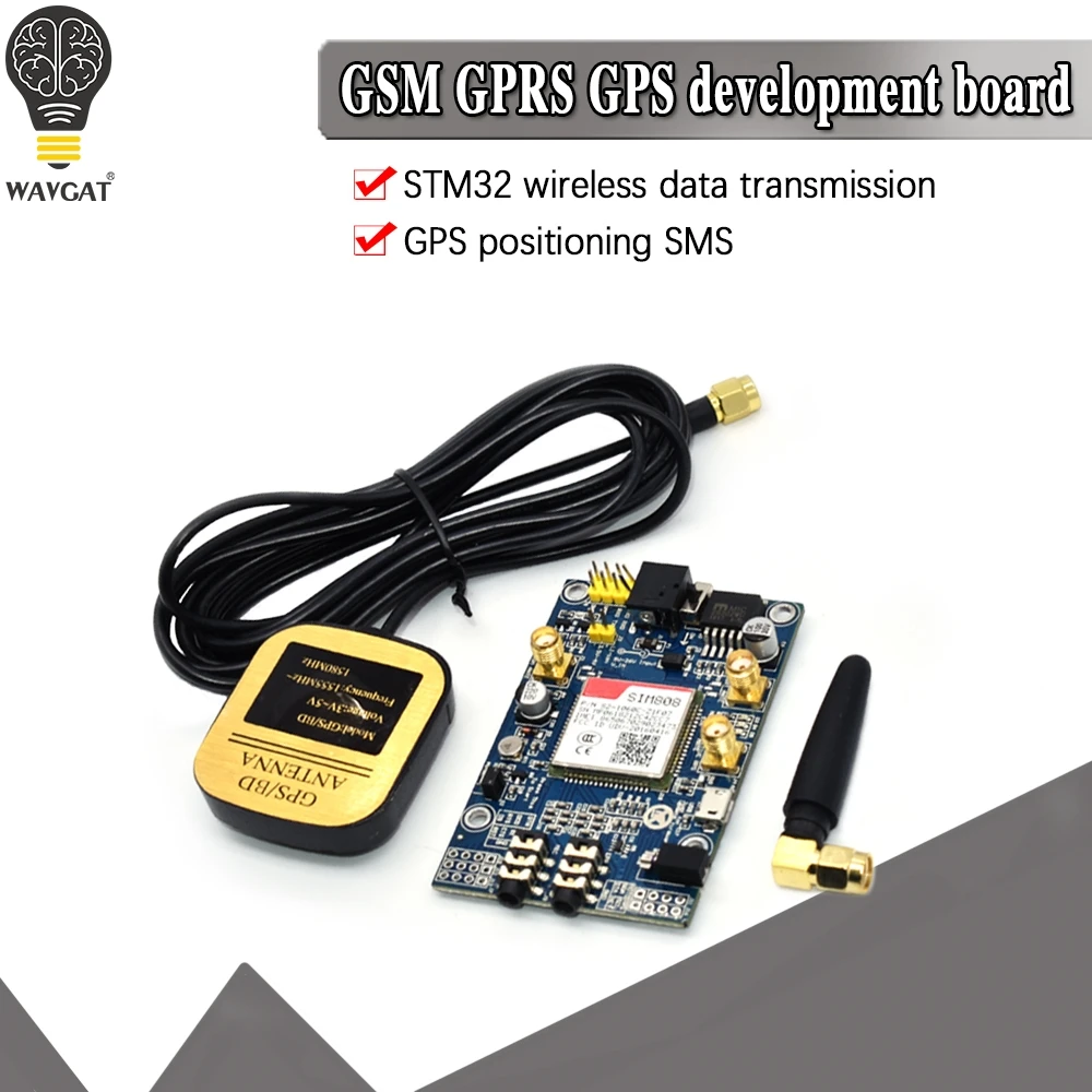 SIM808 Module GSM GPRS GPS Development Board IPX SMA with GPS Antenna for Arduino Raspberry Pi Support 2G 3G 4G SIM Card