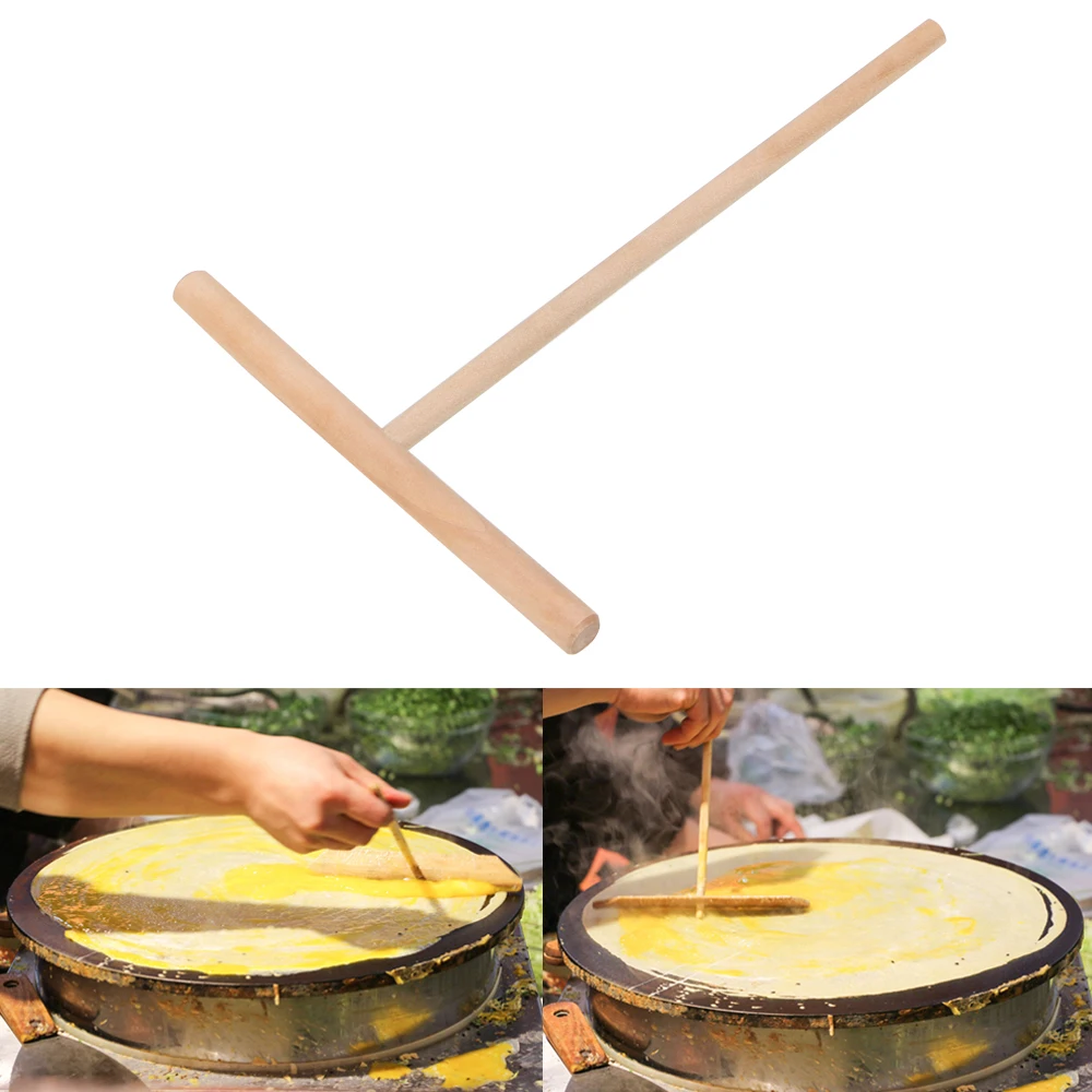 Chinese Specialty Crepe Maker Home Kitchen Tools Wooden Pancake Batter Spreader Stick Pancake Tool