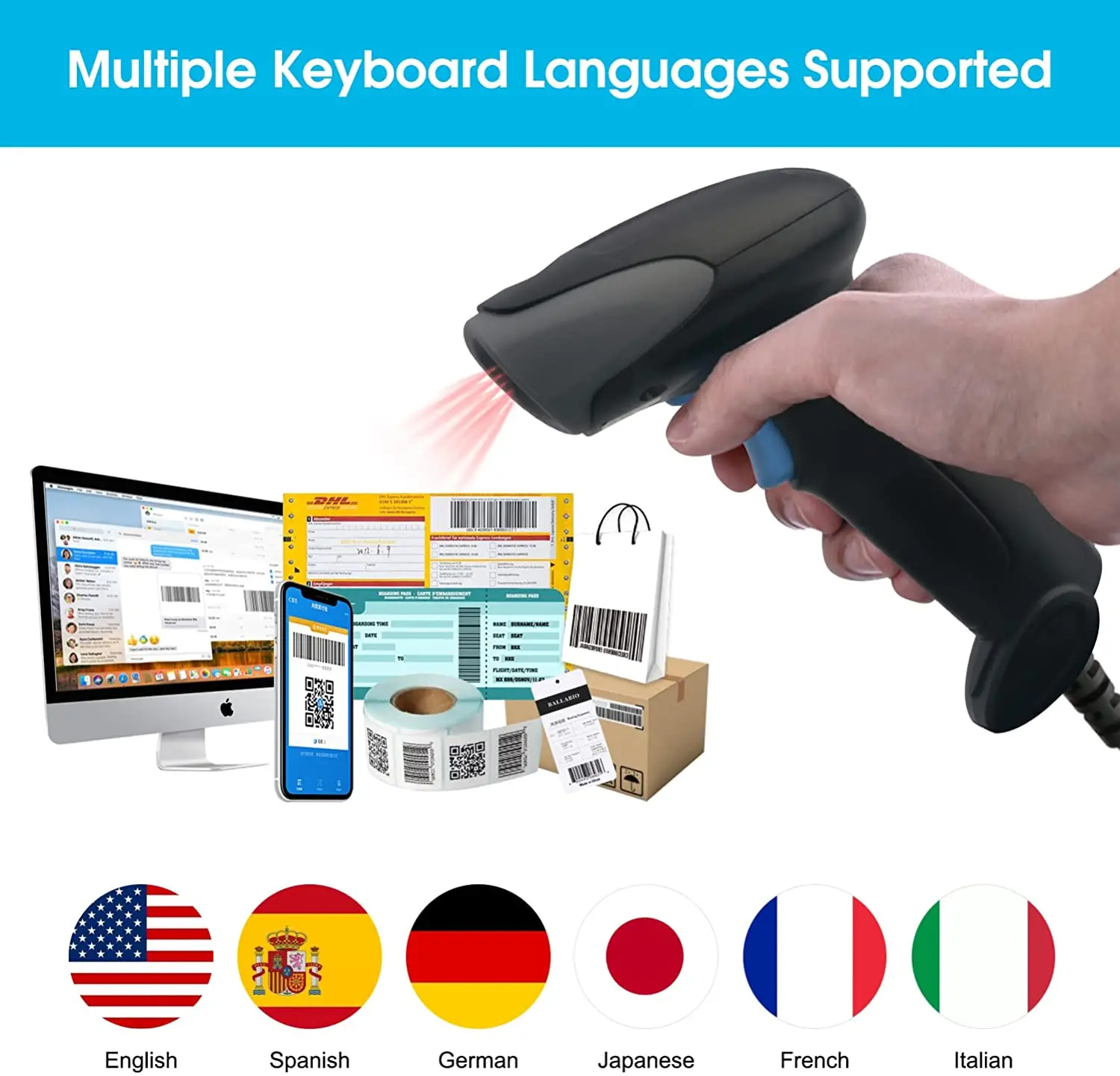 Yokoscan M930Z جودة صلبة عالية الأداء المسح الضوئي 2D QR 1D قارئ ماسح الباركود بدون استخدام اليدين #5