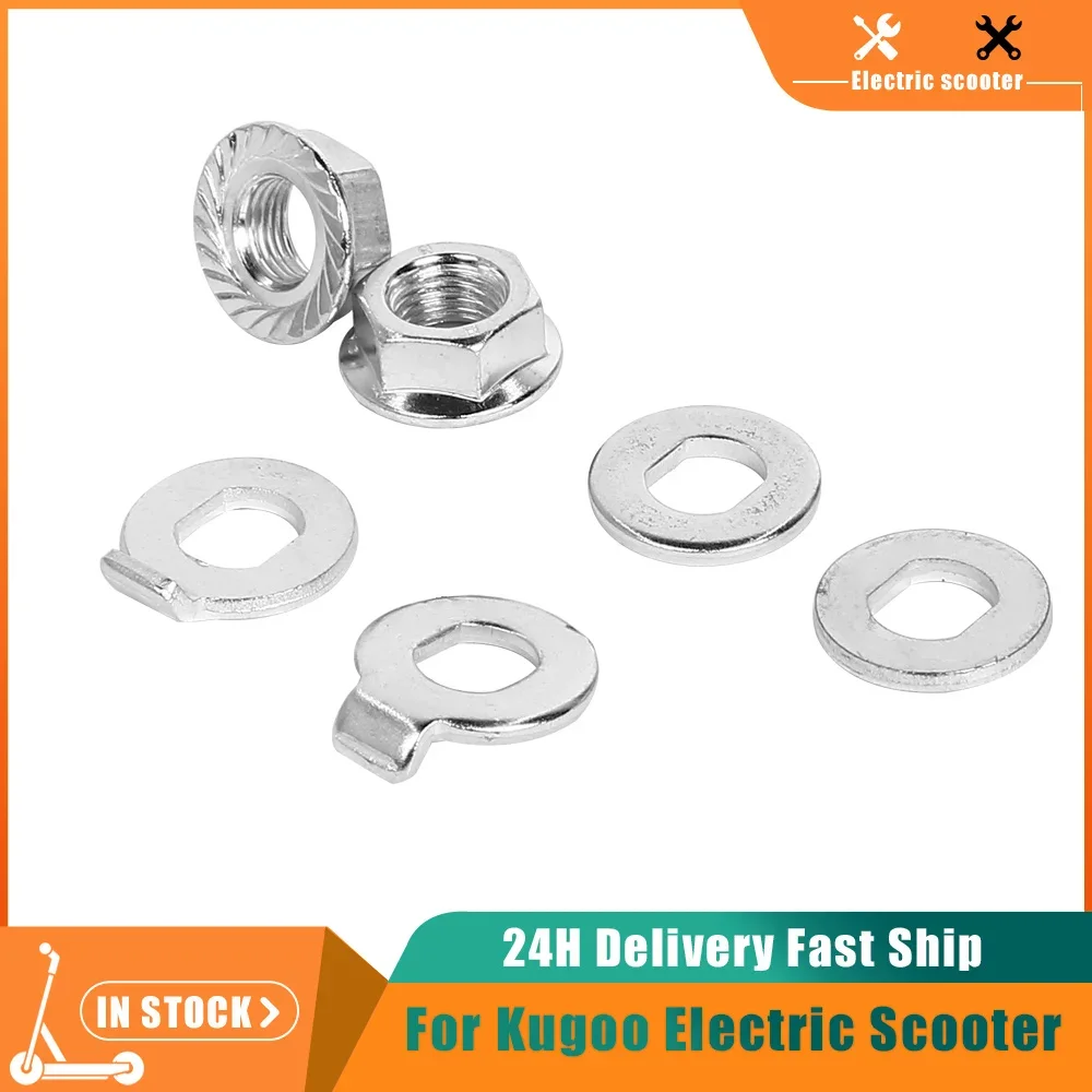 Engine Wheel Motor Wheel Lock Screws For KUGOO M4 / M4 Pro Electric Scooter Shaft Lock Nut/ Lock Washer Replacement Parts