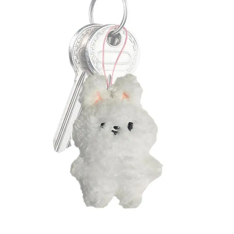 Słodki miś pluszowy breloczek mała zabawka lalka dziewczyny puszyste miękkie nadziewane plecak torba wisiorek breloczki na kluczyki do samochodu śmieszne akcesoria