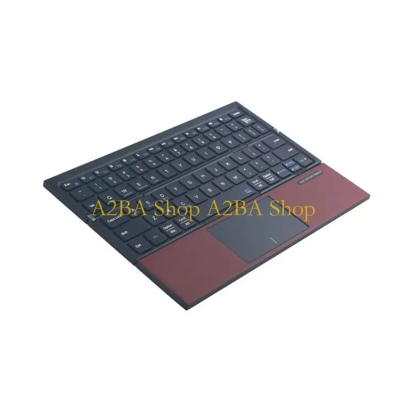 A2BA Ergonomic 3 Fold Wireless Keyboard Thin Design With Responsive Touchpads For Professionals