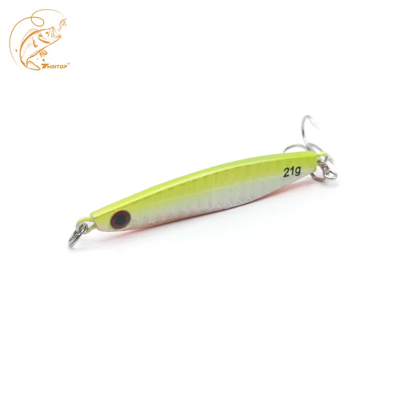 

Thritop New Metal Jig Fishing Spoon 21G 70MM Long Casting Jig Sea Bass Bait Hard jigging Lure Professional Fishing Tackle