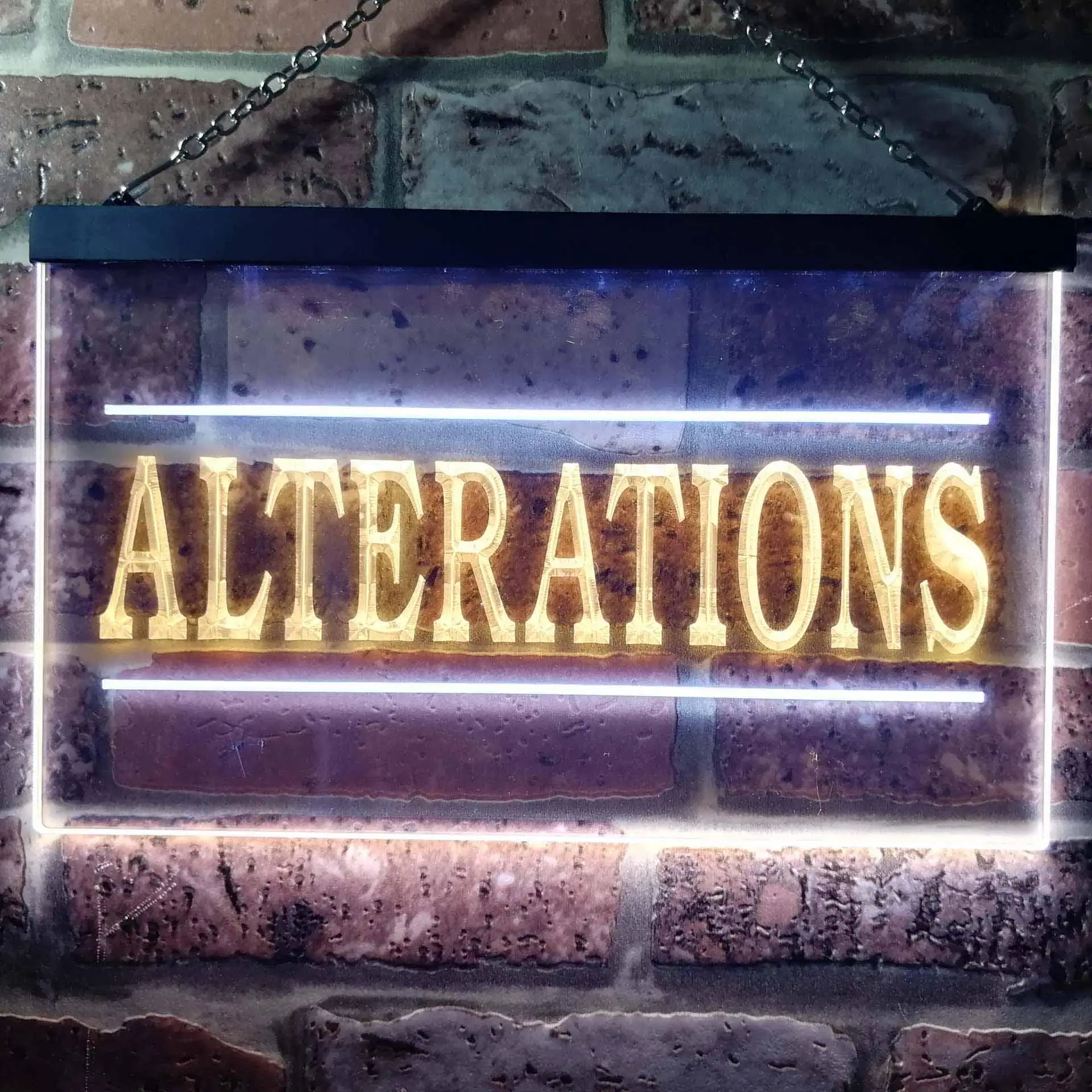 Tailor Services Alterations Dry Clean Dual Color Led Neon Sign st6-i0809
