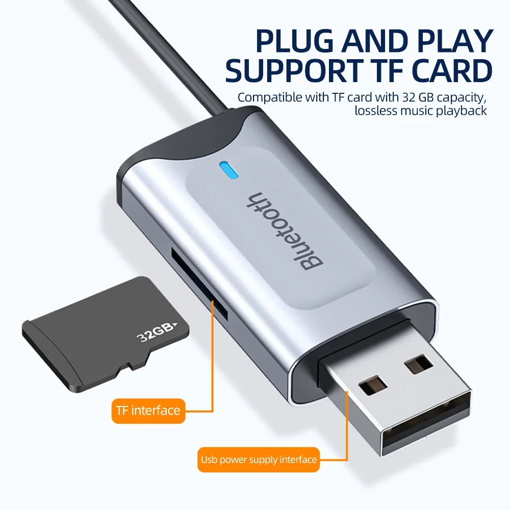 Aux USB Bluetooth 5,3 Adapter Dongle Kabel Für Auto 3,5mm Jack Aux Bluetooth Wireless Receiver Lautsprecher Audio Musik Empfänger