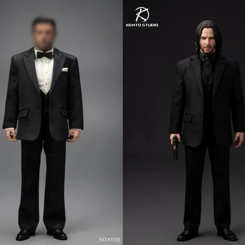 

New Kento Studio K008/09 1/6 Black Vest Suit Set Banquet Big Set Clothing In Stock