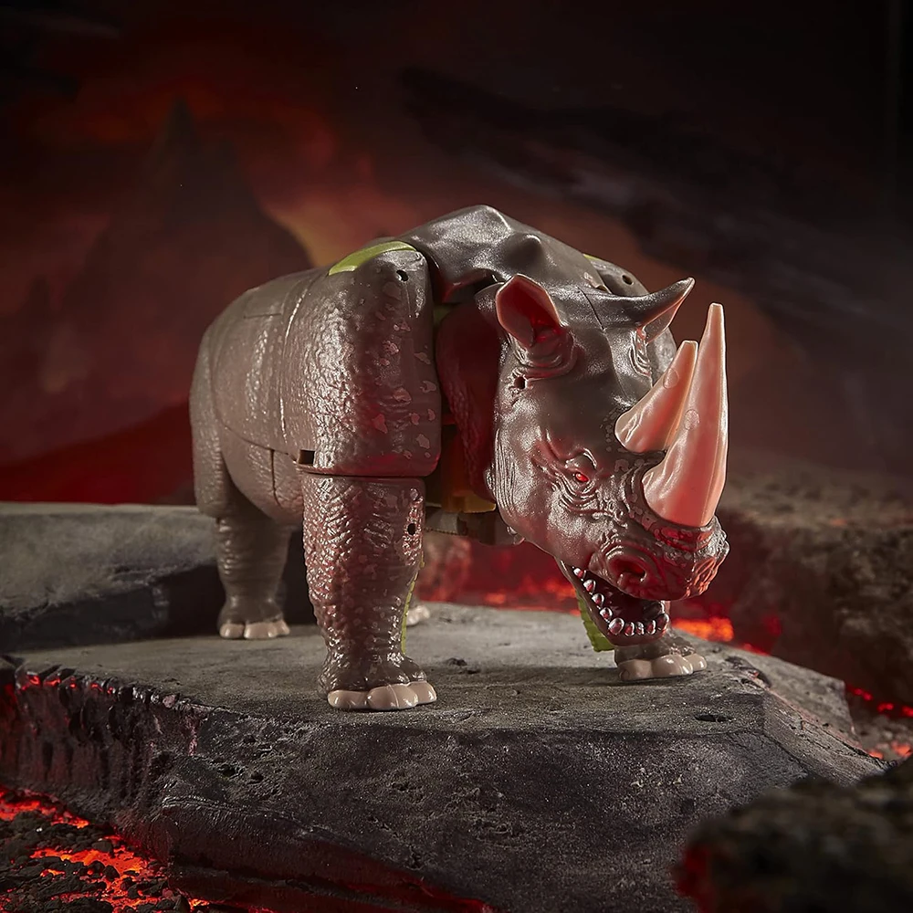 [In-Stock] Hasbro Transformers War for Cybertron Kingdom Rhinox 18cm Voyager Class Original Anime Figure Model Collection Toys