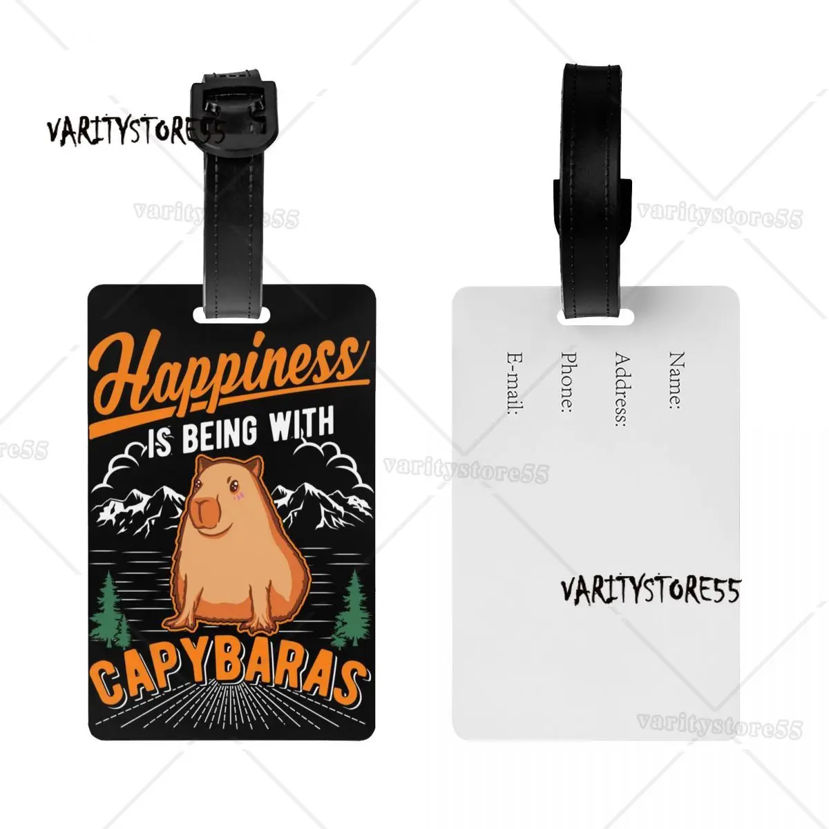 Custom Capybara Lover Luggage Tag for Suitcases Privacy Cover Name ID Card