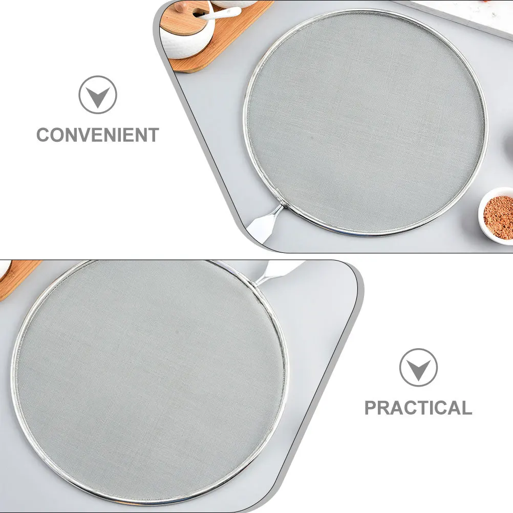 

Stainless Steel Splatter Screen For Frying Pan Grease Splatter Guard Anti-Oil Splashing Cover Mesh Pot Lid Cooking Safety