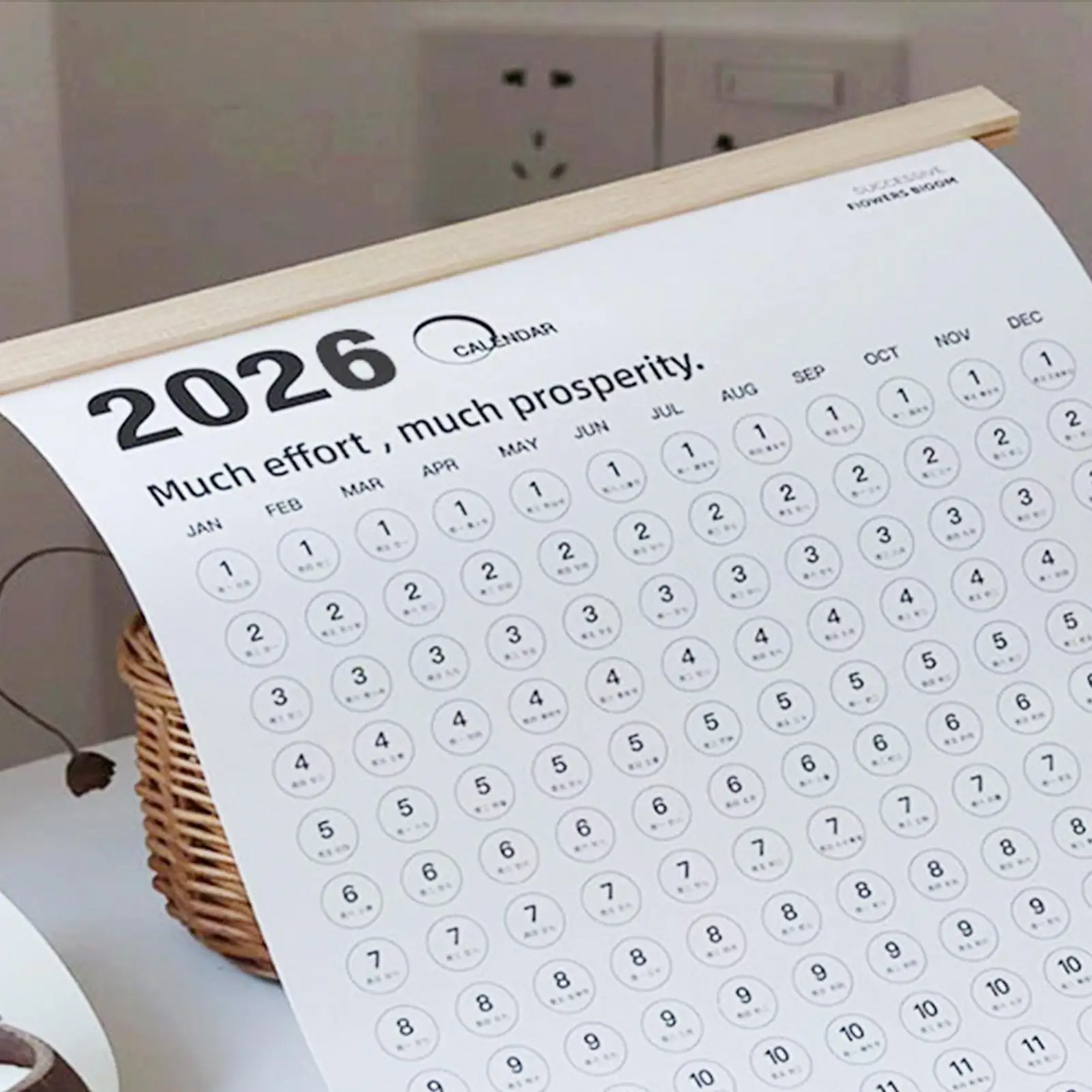 تقويم الحائط 2026-2027 مع ملصقات القلم مخطط شهري كبير تقويم الحائط 2026-2027 لجدول عيد الميلاد والعام الجديد