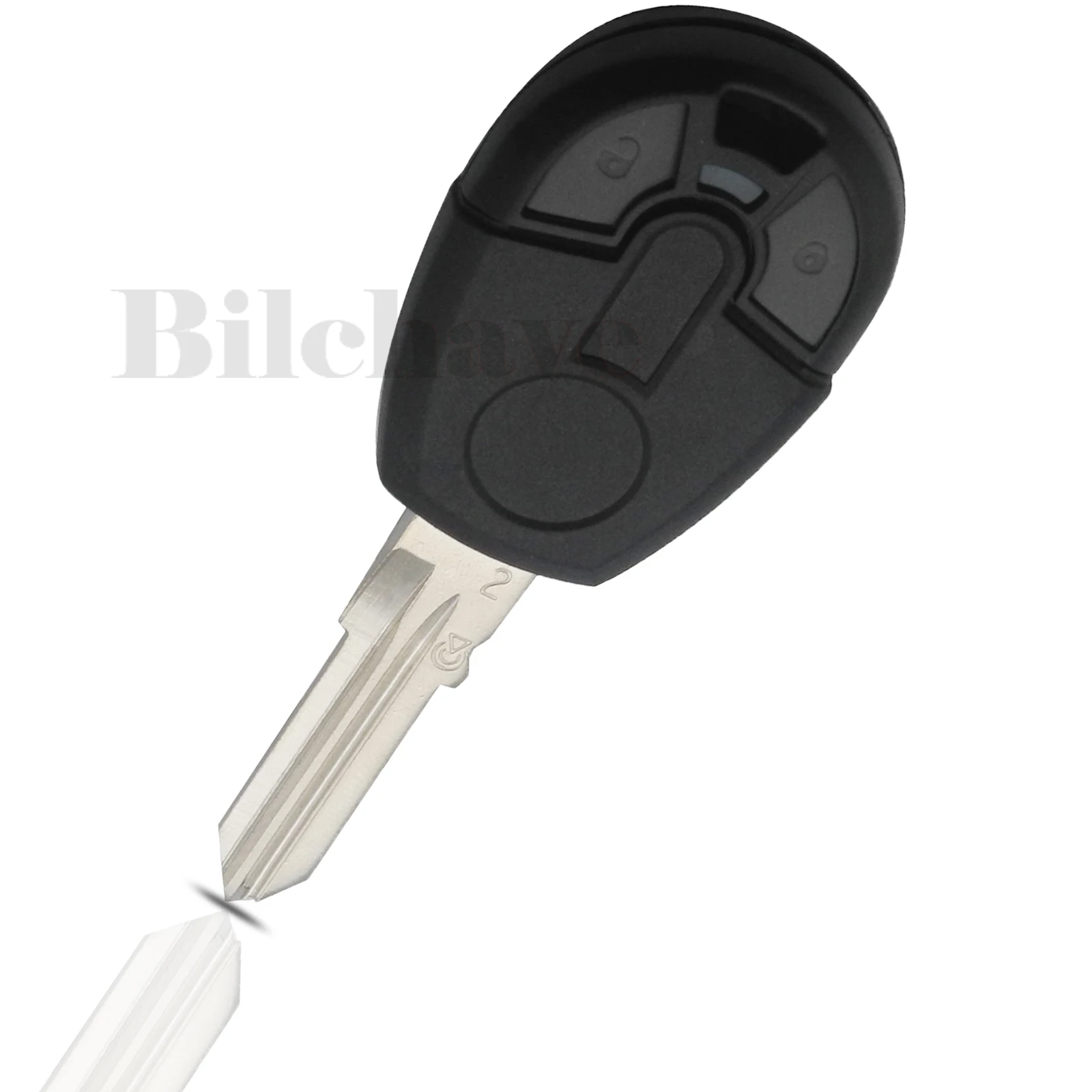 

Bilchave 2 Buttons Replacement Remote Car Key Shell For Fiat Positron Transponder Key Case With Uncut Blade