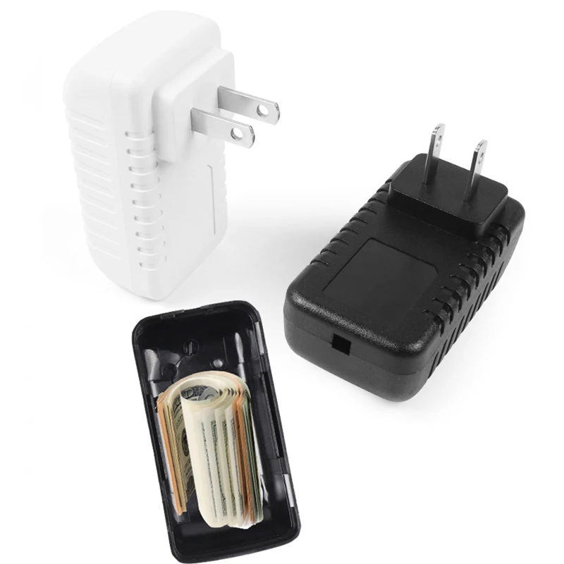 Privé spaarpot Fake Charger Plug Secret Home Diversion Stash Can Safe Container Hiding Spot Verborgen opbergvak