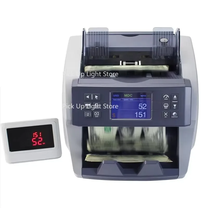 

Multi-Currency Banknote Cash Bill Counting Detector Value Money Counter Machine for USD EUR GBP Versatile Currency Detector