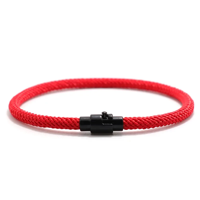 Nuevo en pulsera para Hombre, cuerda minimalista, Micro pulsera magnética para Hombre, cordón a juego, accesorios para Festival de novio, Pulseras para Hombre