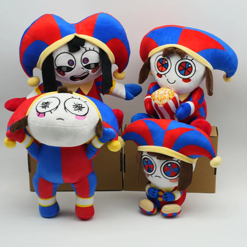 25/30cm New The Amazing Digital Circus Pomni Clown Plush Toys Stuffed Doll Anime Caine Raghata Gangle Plush Doll Peripheral Gift