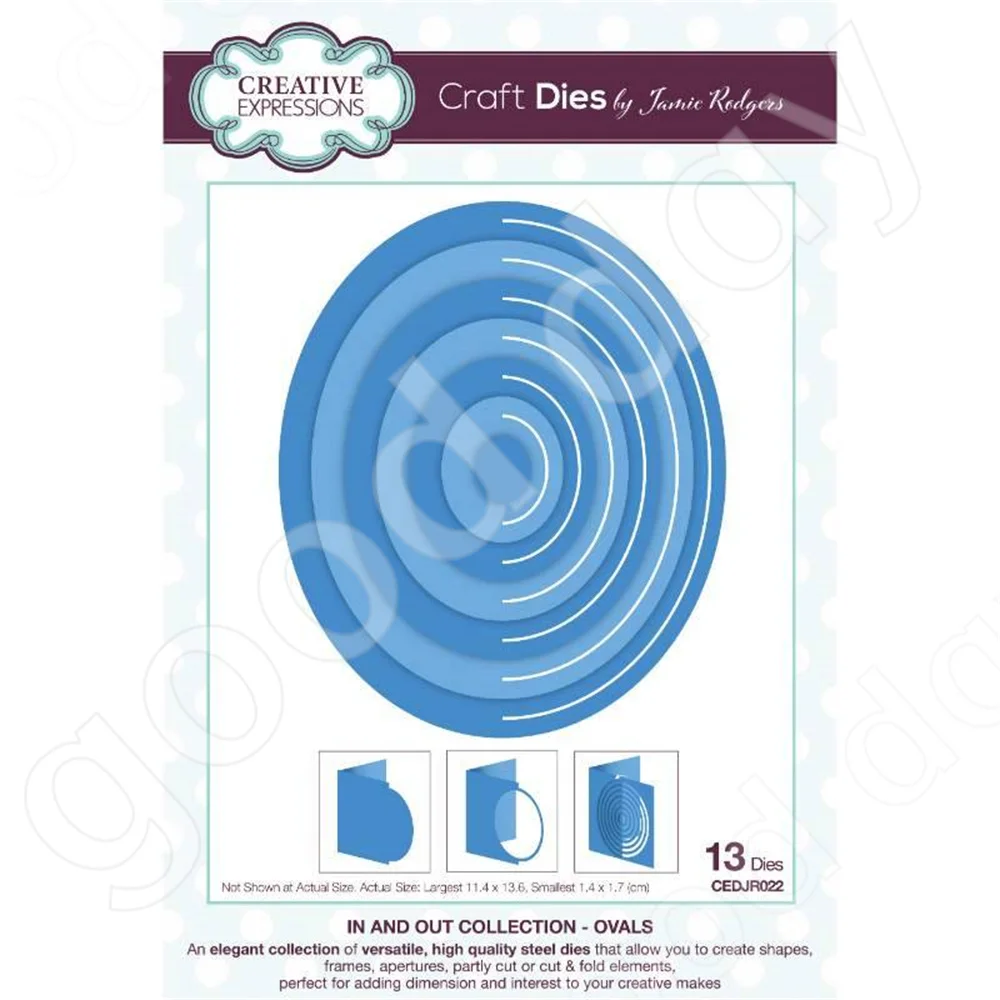 

2022 New Arrival In and Out Collection Ovals Craft Metal Dies Sets for DIY Craft Making Diary Decoration Scrapbook Handmade