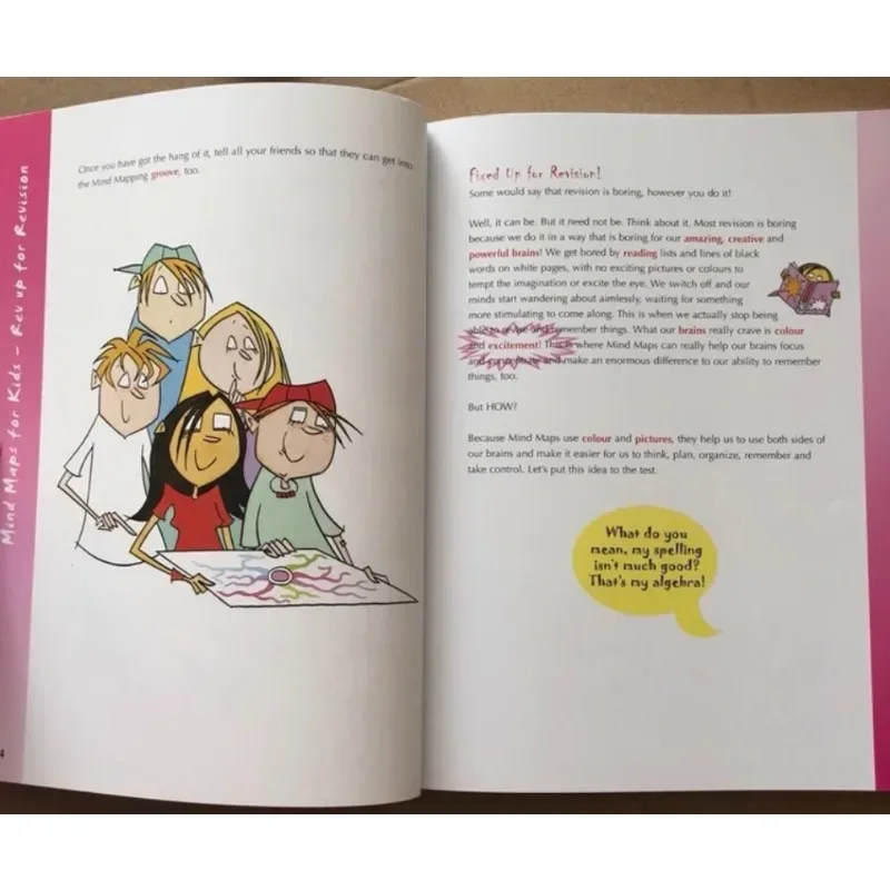 3 livres Tony Buzan: cartes mentales pour enfants, livres d'images d'histoire anglaise pour enfants, apprendre l'anglais, livres de lecture