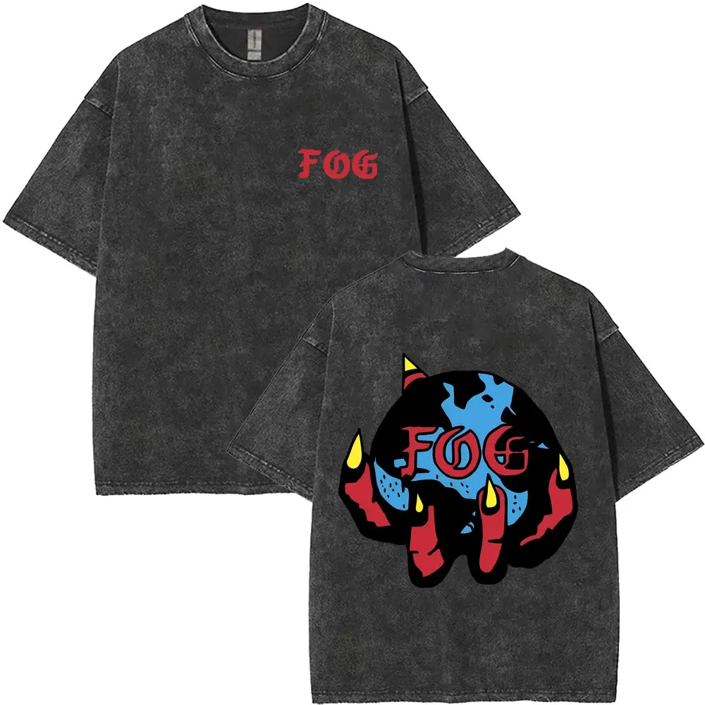 

Forward Observations Group Vintage Washed T-shirt Men Women Rock Gothic Oversized Streetwear Men Women Casual Short Sleeve Tops
