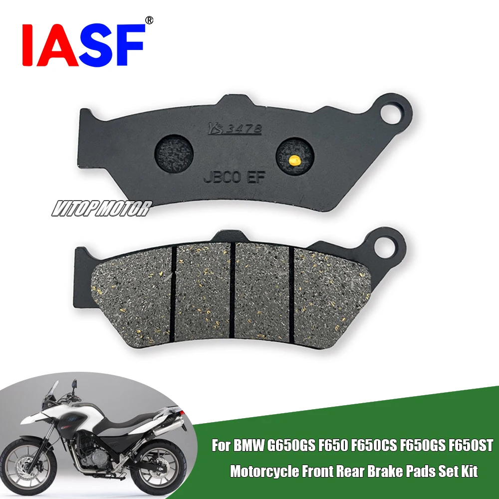 Motorcycle Front Rear Brake Pads Set Kit For BMW G650GS F650 F650CS F650GS F650ST view 3