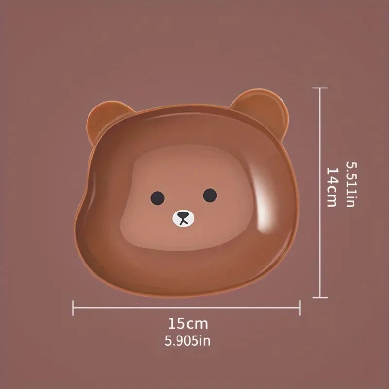 Pet Feeding Water Bowl Cute Bear Style Anti-upset Cat Plate Dog Bowl Rice Bowl Food Bowl