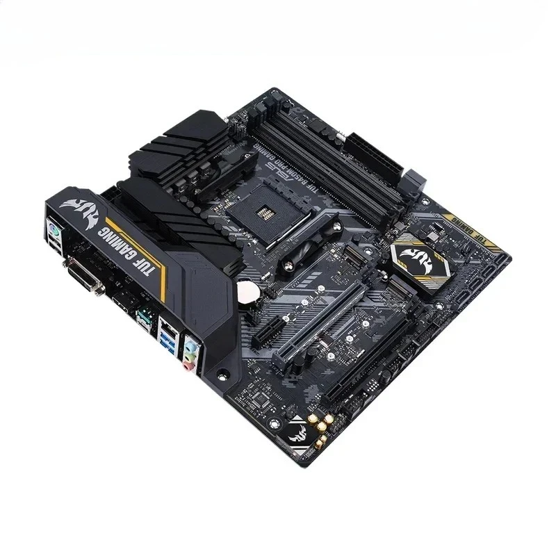 Игровая материнская плата TUF B450M-PRO GAMING AMD B450 mATX со светодиодной подсветкой Aura Sync RGB, поддержка DDR4 4400 МГц, двойной M.2 USB3.1