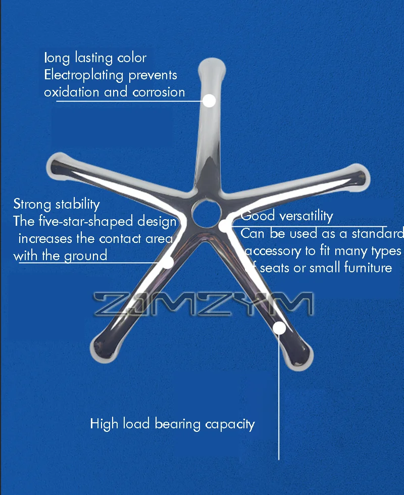 Office Swivel Chair Seat Accessories Chassis Five-star Foot Bracket Boss E-sports Computer Chair Base Thickened，Chair Legs