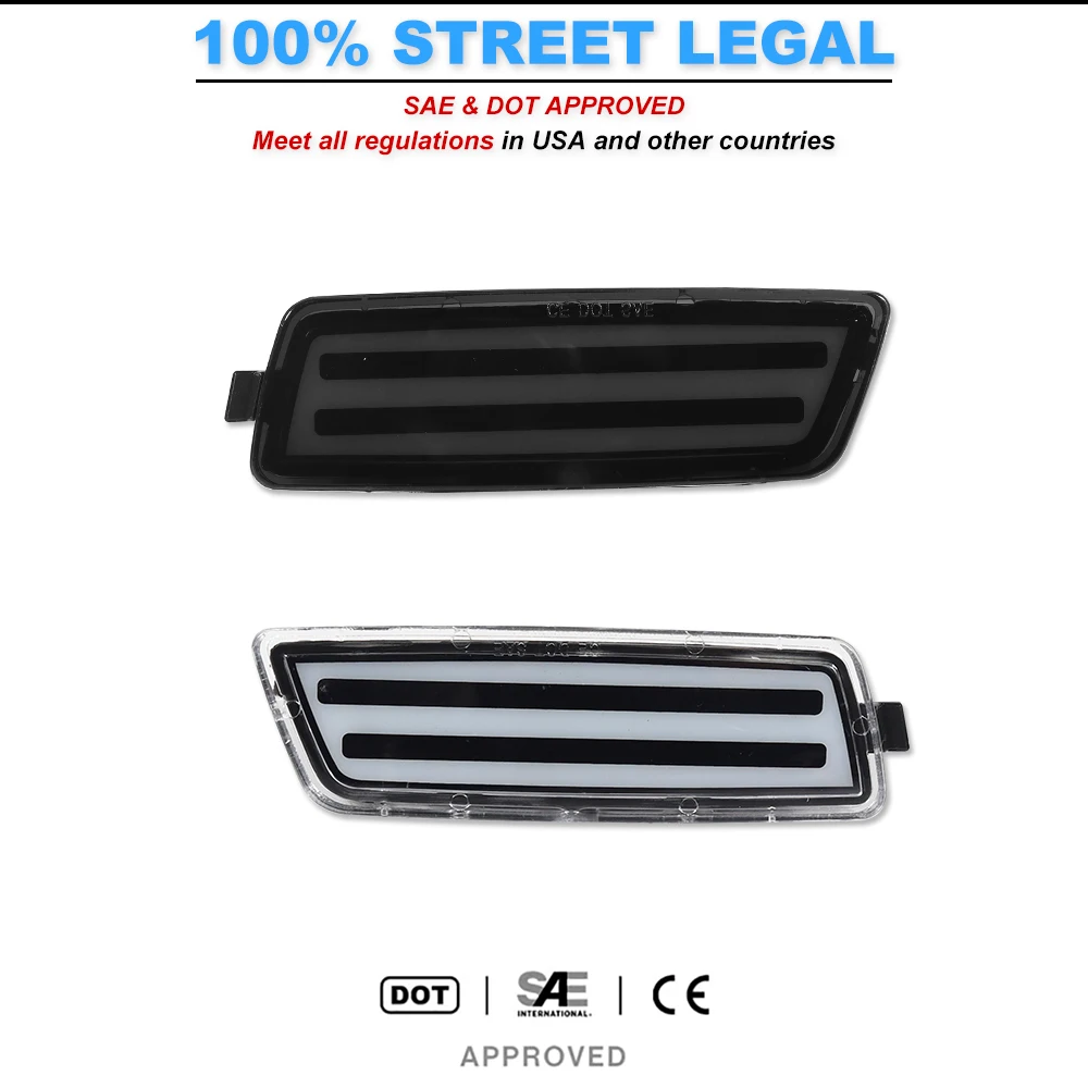 2 uds iJDM LED luz de posición lateral delantera de parachoques para Volkswagen MK5 Golf/GTI Rabbit 2006-2009 Jetta 2005-2010 OEM