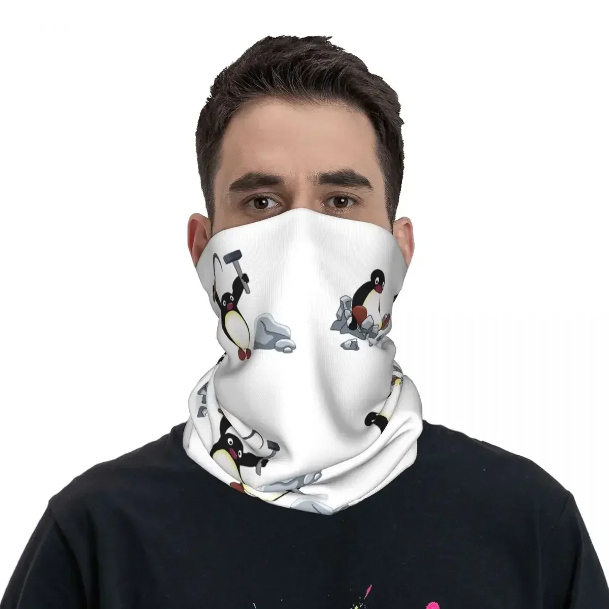 Angry Geologist Penguin Bandana Neck Gaiter Printed Face Scarf Warm Headwear Running For Men Women Adult Winter