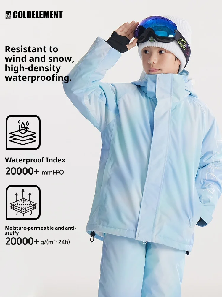 

Embossed Ski Jacket, Windproof Outdoor Winter Children'S Snow Coat New Children'S Warm Ski Suit, Top,