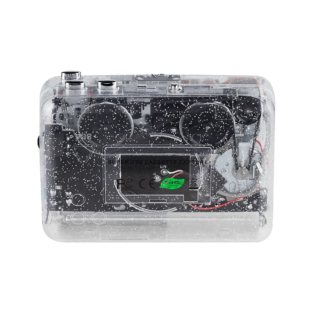 YC600 Transparent USB Cassette Tape Music Audio Player Recorder To Mp3 PC Player Converter Cassette Recorder Player USB Mp3