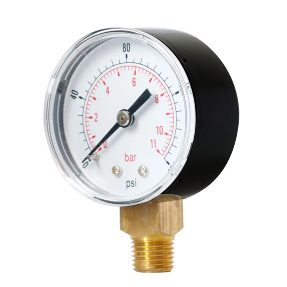

Pressure Gauge 0-160 Psi 0- Npt High Precision Metal Case Mini For Air Compressor Water Oil Gas Non-Corrosive Repair