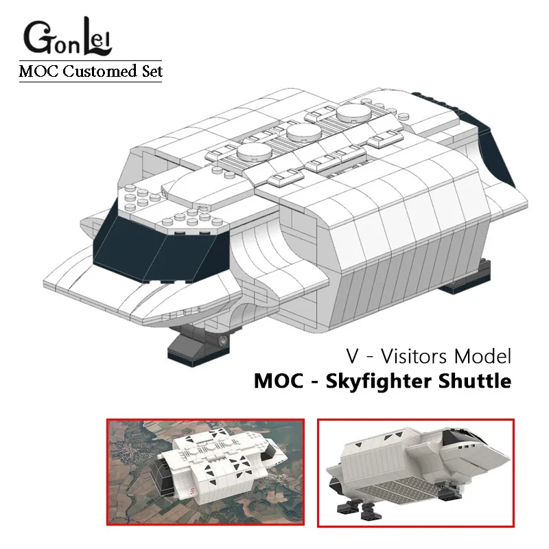 613Pcs MOC Space Imperial Skyfighters Shuttle from 