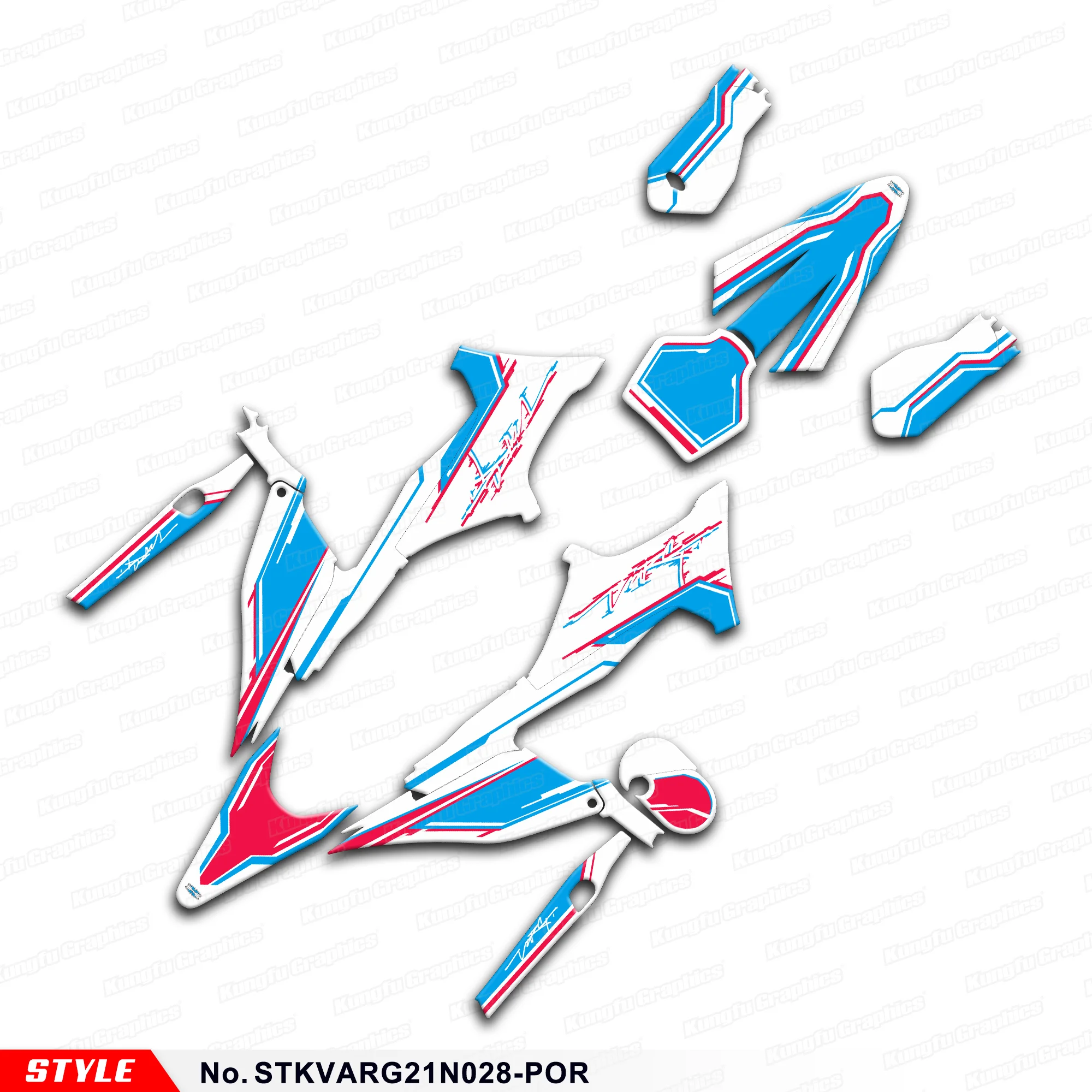 

JY RACING Motorcycle Graphics Wrap Design for Stark Future Varg Dirt eBike, Rebuilding, STKVARG21N028-POR