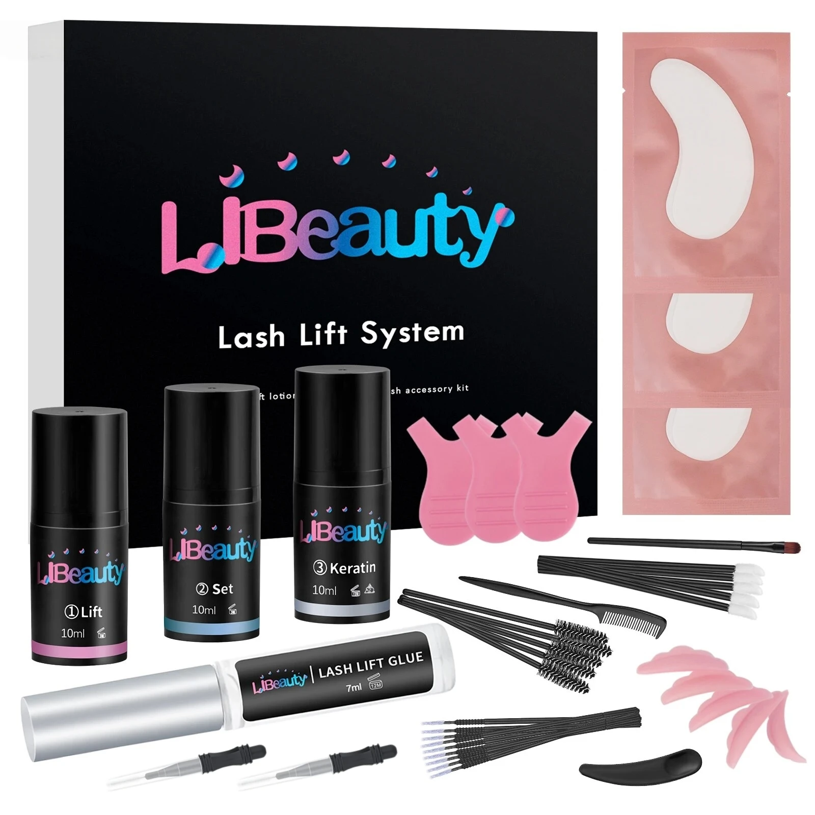 Libeauty Lash Lift Kit Eyelash Lift & Brow Lamination Kit Multiple Lift Rods For Easy Lash Lifting And Brow Lamination At Home