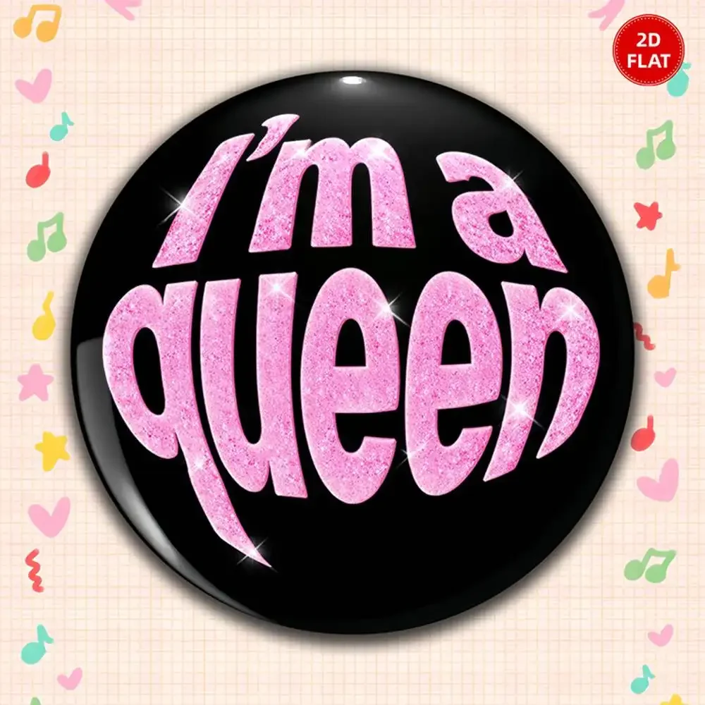 2026 Latest Style Classic 2D FLAT Gorgeous Round Anime Plastic Brooch Pin Unisex Lapel Badge Fun Gift For Friends Relatives
