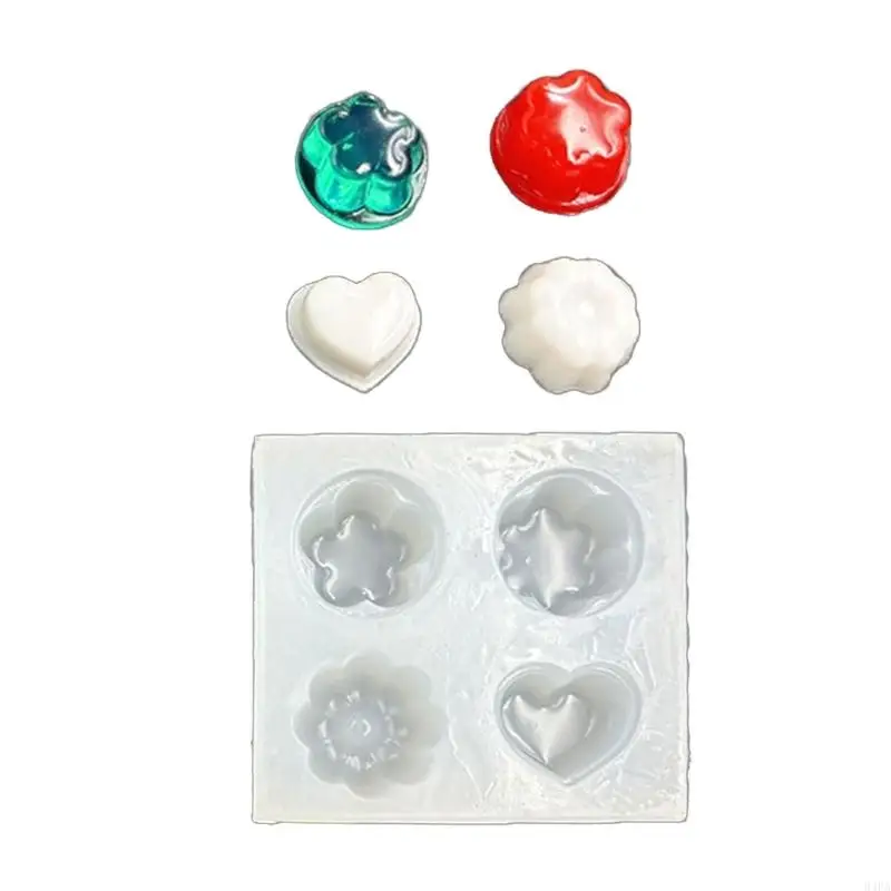 94PA Decorative Silicone Fondant Mould Set Accessory for Chocolate Candy and Jelly Desserts Without and Easy to Cleaning