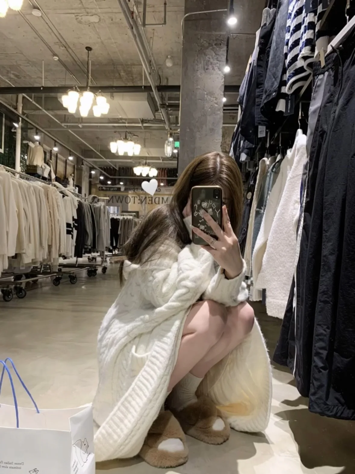 Manteau coréen tricoté mi-long pour femme, ample, paresseux, doux, Cardigan ouvert, Long, nouvelle collection automne hiver