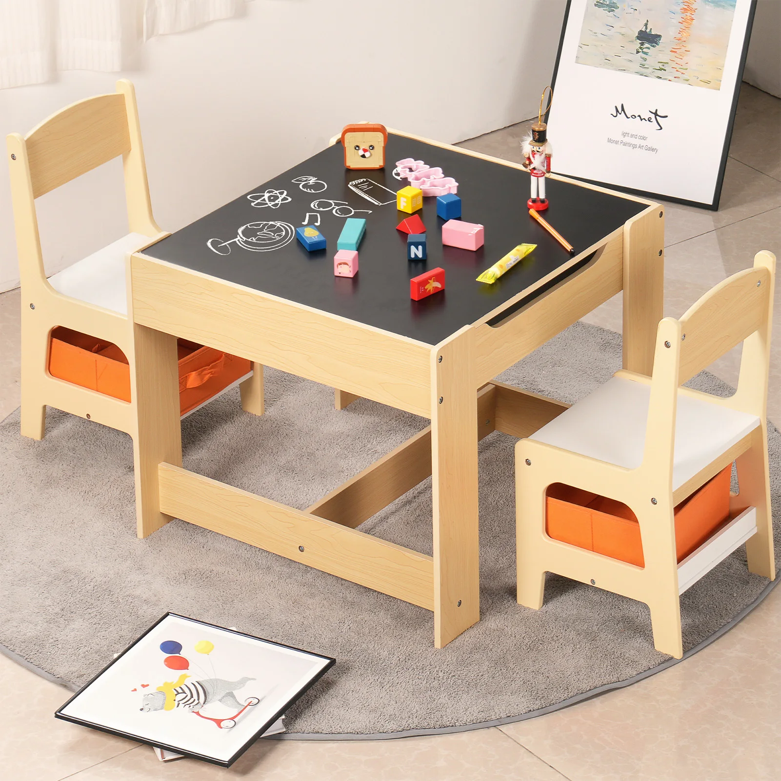 Conjunto de cadeiras de mesa de entretenimento infantil