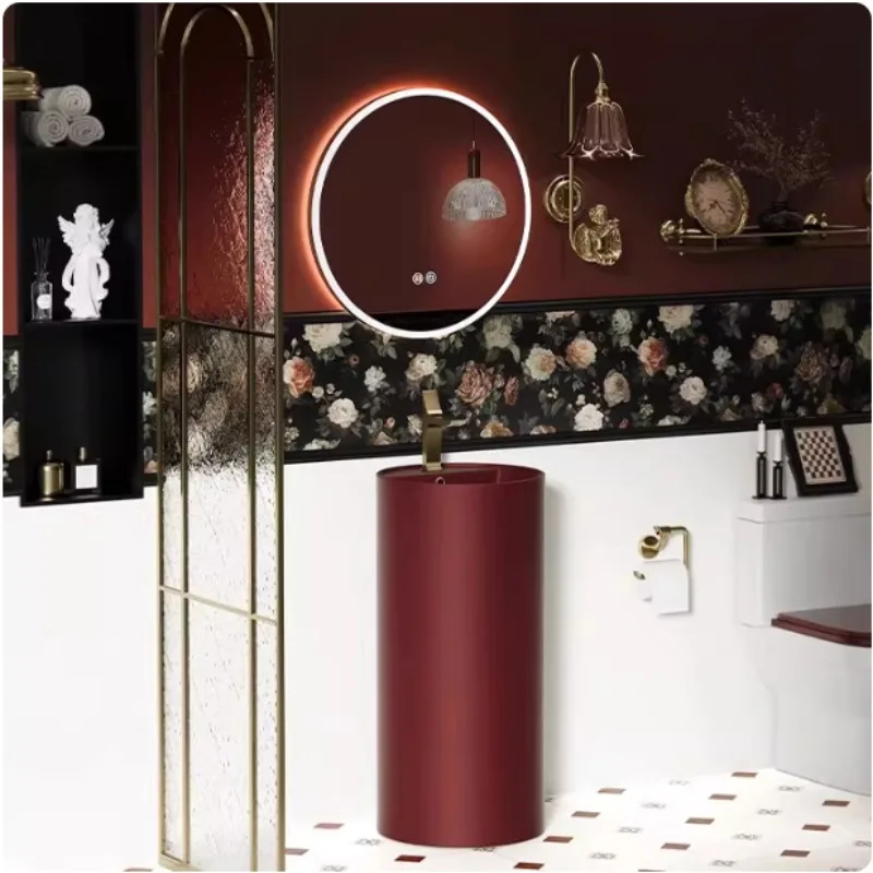 French wash basin retro red wash basin