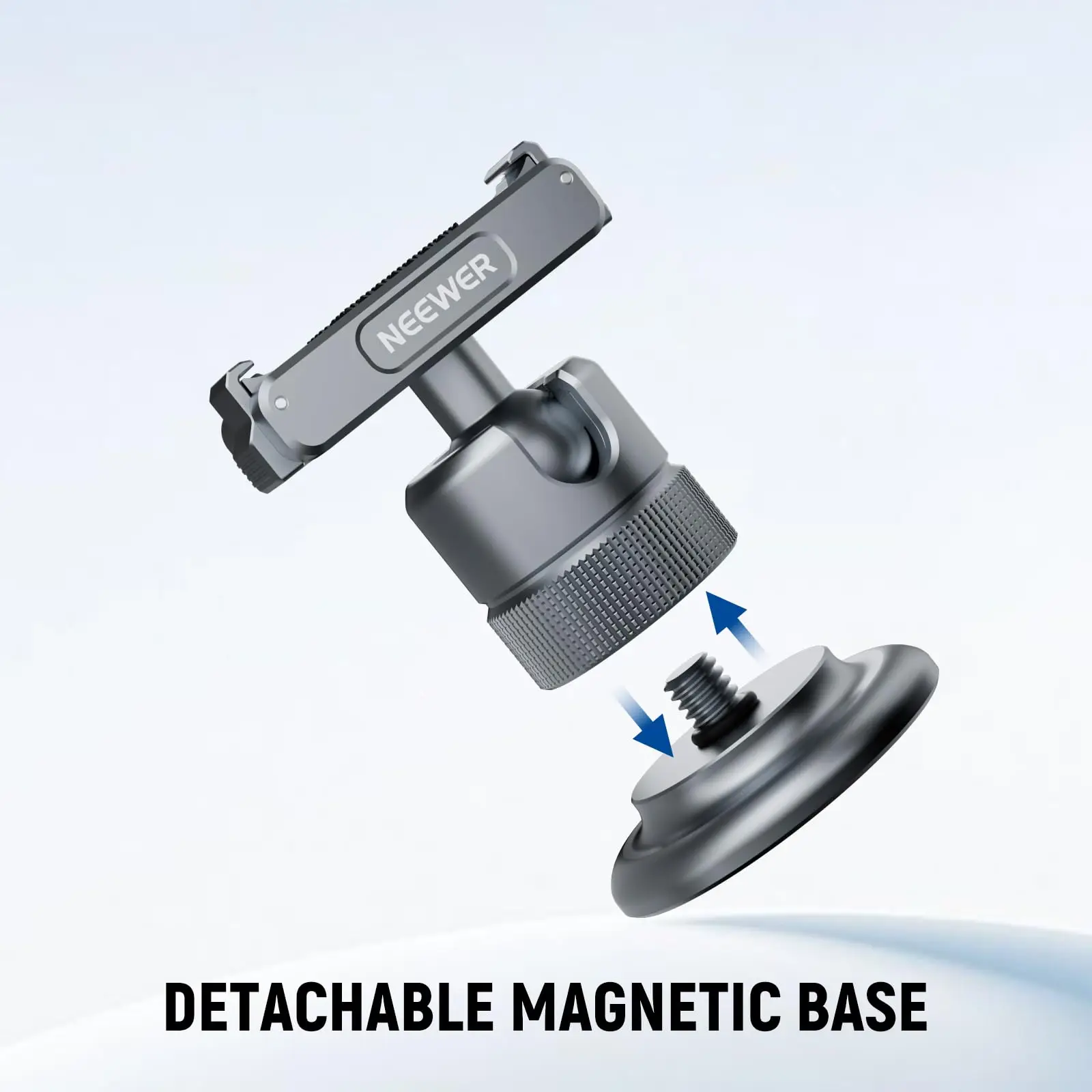 Magnetic Camera Mount Compatible with DJI Osmo Action 5 Pro/4/3 360 Quick Release Ball Head Adapter 1/4